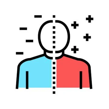 Bipolar disorder color icon vector illustration Stock-Illustration