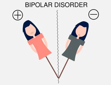 Bipolar disorder concept. Stock Illustration