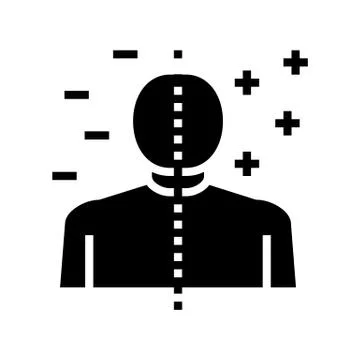 Bipolar disorder glyph icon vector illustration 库存插图