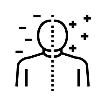 Bipolar disorder line icon vector illustration Stock-Illustration