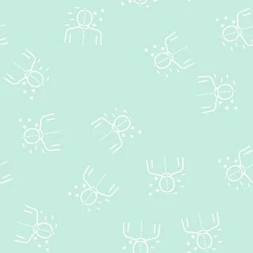 Bipolar disorder line seamless pattern Illustrazione stock
