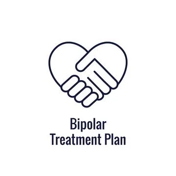 Bipolar Disorder or Depression BP Icon Set Showing Mental Health Symbols Illustrazione stock