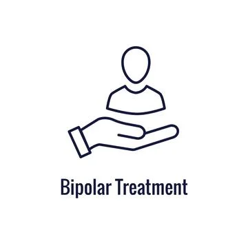 Bipolar Disorder or Depression BP Icon Set Showing Mental Health Symbols Stock Illustration