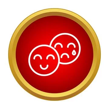 Bipolar disorder representing emotional mood swings vector icon Stock Illustration