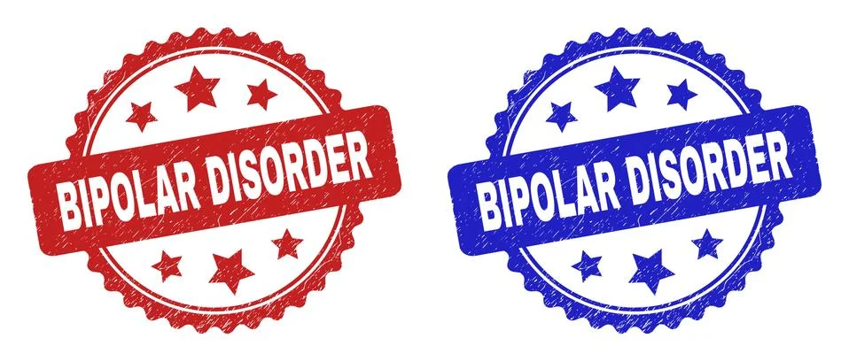 BIPOLAR DISORDER Rosette Watermarks Using Corroded Surface Stock Illustration