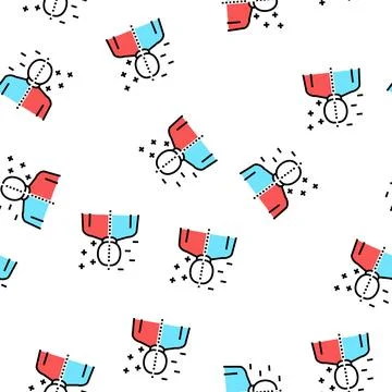 Bipolar disorder vector seamless pattern Stockillustratie
