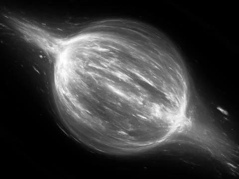 Bipolar force in space abstract black and white effect Stock Illustration