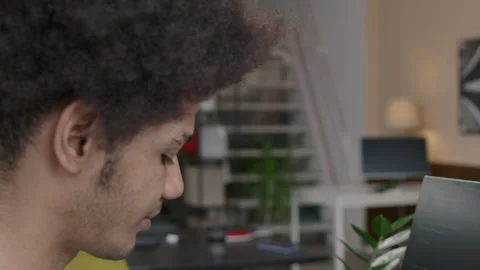 Biracial IT Programmer Working on Desktop Computer in Office Stock Footage 274340854
