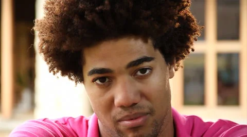 Biracial man crying Stock Footage 38758935