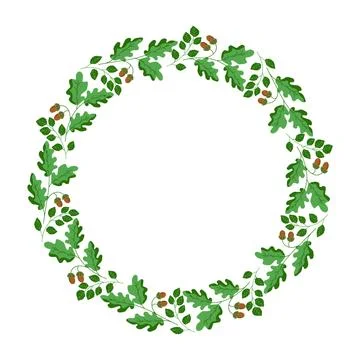 Birch and oak Stock-Illustration