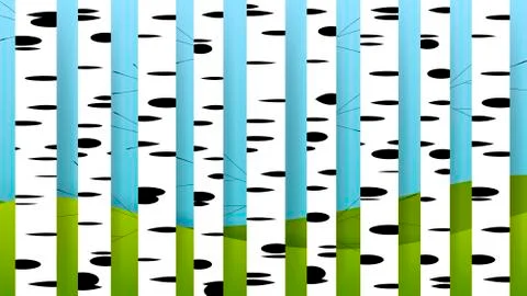 Birch Background. Flat Vector Tree. Concept Vector Illustration. Vector Backg Stock Illustration