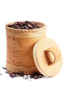 Birch bark box Stock Photos