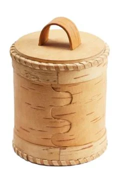 Birch bark box Stock Photos