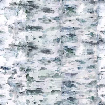 Birch bark regular texture. Watercolor seamless pattern. Illustrazione stock