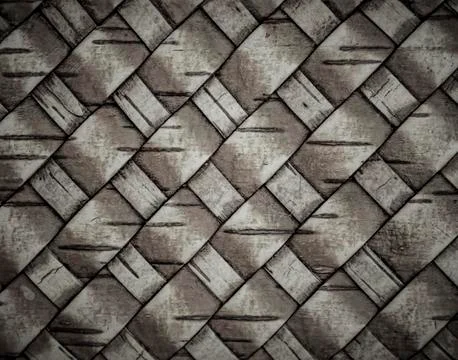Birch bark weaving texture background Stock Photos