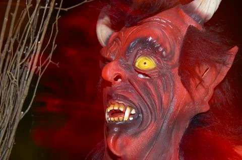 Birch costume devil fear hell krampus mask ugly Stock Photos