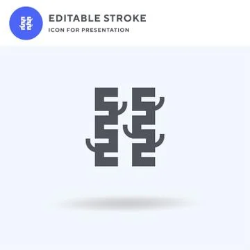 Birch icon vector, filled flat sign, solid pictogram isolated on white, logo Stockillustratie