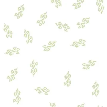 Birch leaf glyph seamless pattern Stock Illustration
