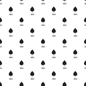 Birch leaf pattern seamless vector Illustrazione stock