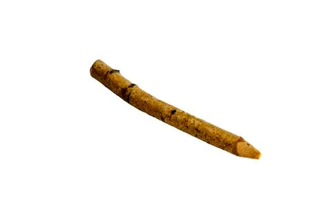 Birch pencil on a white background. Stock Photos