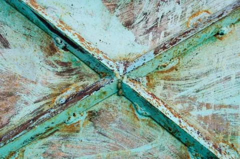Birch rusty door Stock Photos