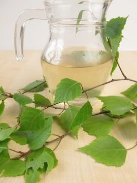 Birch sap Stock Photos