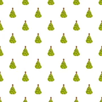 Birch sauna broom seamless pattern on white background Stock Illustration