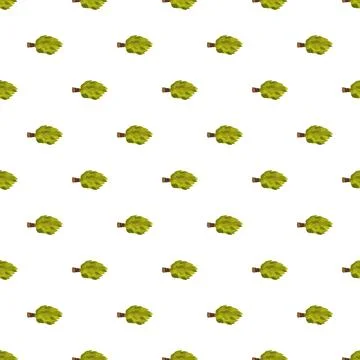 Birch sauna brooms repeating pattern on white background Stock Illustration