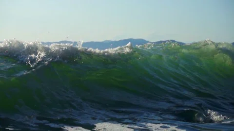 Birch sea waves break into breezes forming foam Video stock 103385982