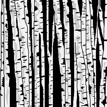 Birch three for you design Stock Illustration