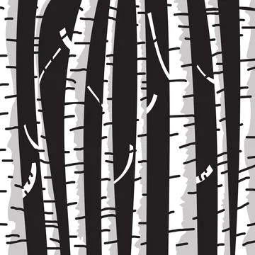 Birch three for you design Stock Illustration