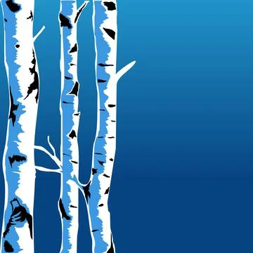 Birch tree Stock Illustration