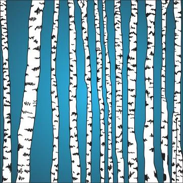 Birch tree Stock Illustration