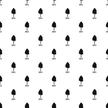 Birch tree pattern seamless Stock Illustration