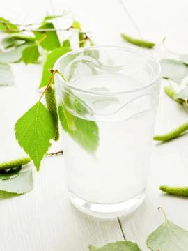 Birch tree sap Foto stock