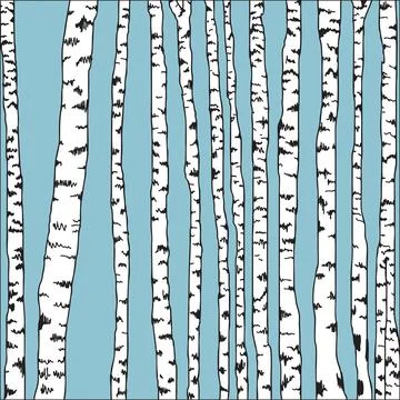 Birch trees background 스톡 일러스트