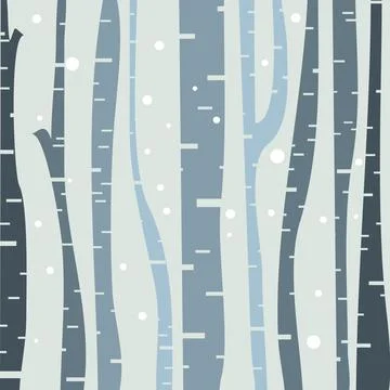 Birch trees background Stock Illustration