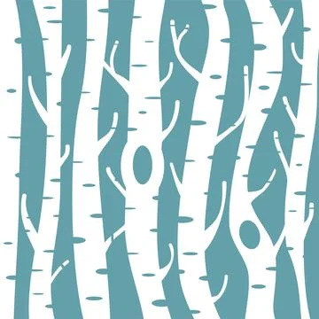 Birch trees background Stock Illustration