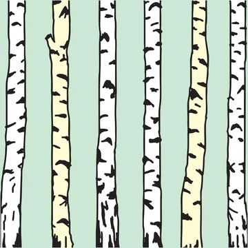 Birch trees background 스톡 일러스트