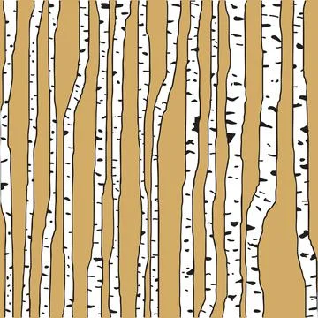 Birch trees background Illustrazione stock