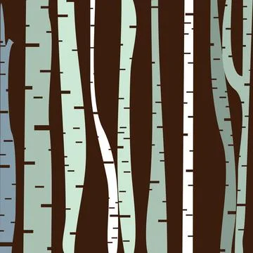Birch trees background Stock Illustration