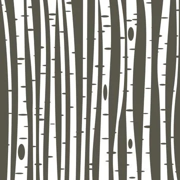 Birch trees background Stock Illustration