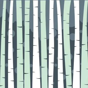 Birch trees background Stock Illustration