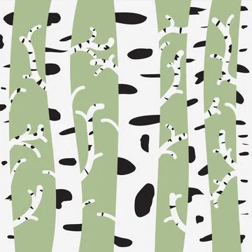 Birch trees background Stock Illustration