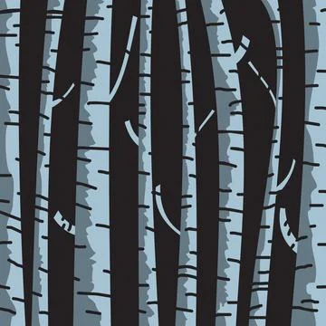 Birch trees background Stock Illustration