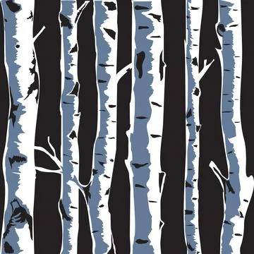 Birch trees background Stock Illustration