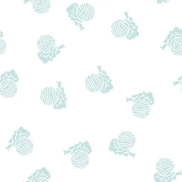 Birch wood glyph seamless pattern Stock Illustration