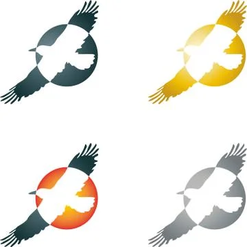 Bird and circle, bird, logo Stock Illustration
