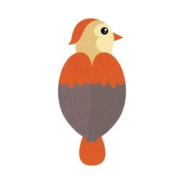 Bird back view Stock Illustration