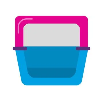 Bird bath accessory for cage in flat style Stock Illustration